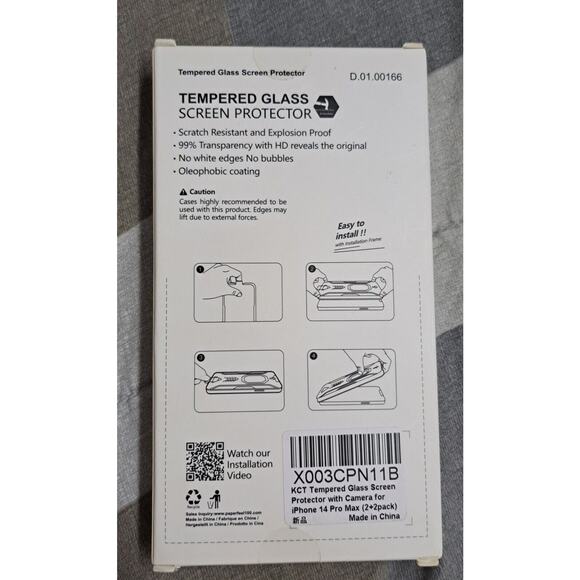 KCT Tempered Glass Screen Protector for Iphone‎ 14 Pro Max - Picture 2 of 4